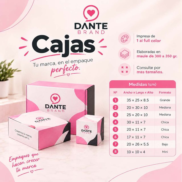 Página de cajas del catálogo