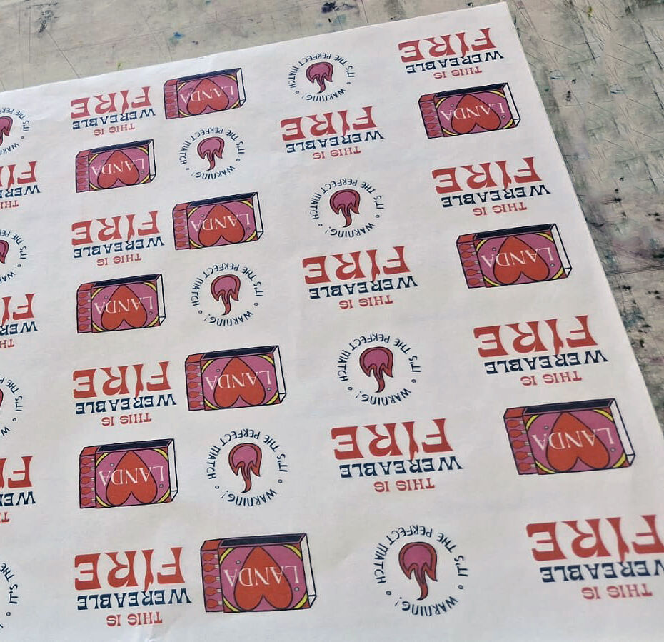 Etiquetas impresas de Fire